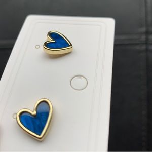 Blue Heart Earrings